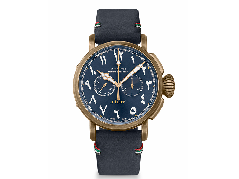 علَم الإمارات يرفرف على كرونوغراف Zenith Pilot Type 20 Chronograph... ساعة أيقونية مشبّعة بالتراث